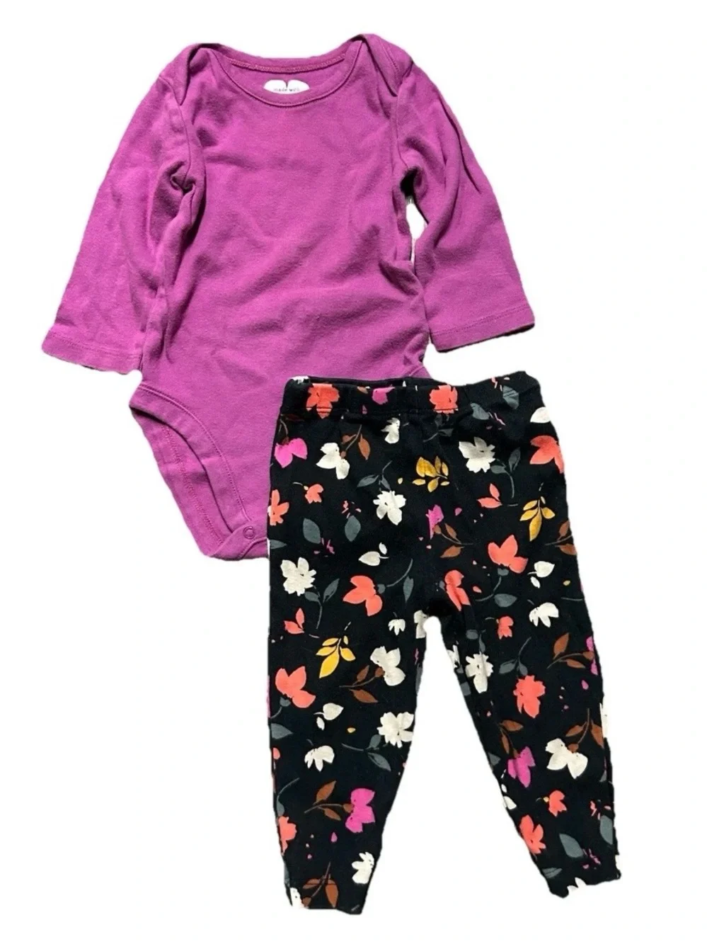 Baby Girl Clothing Long Sleeve Bodysuits Leggings Fall Winter Size 6-9 Months